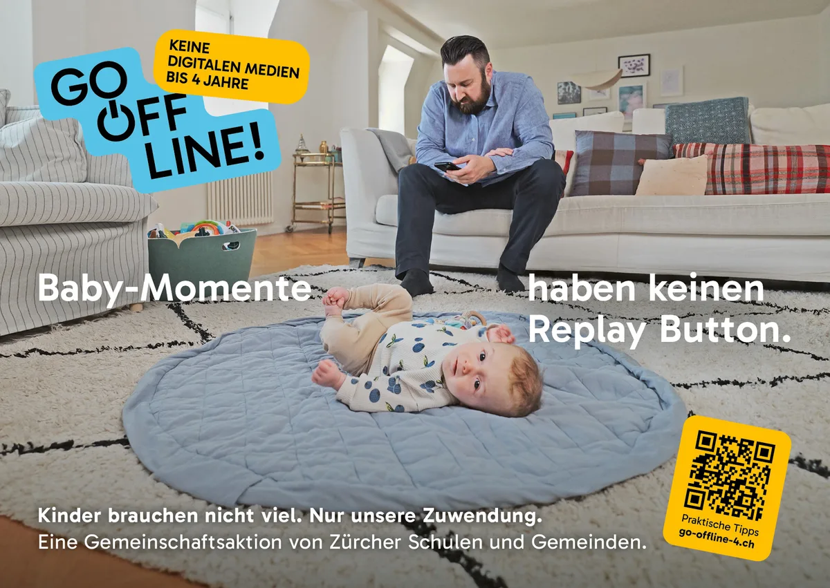 Die Art und Weise, wie die Kampagne gestaltet wurde, stösst aber auch auf Kritik. Bilder zur Kampagne «Go offline!» der Schulen im Bezirk Uster.